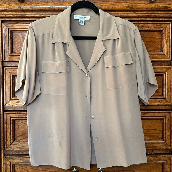 Balenciaga Silk Button Front Top - Picture 1 of 4